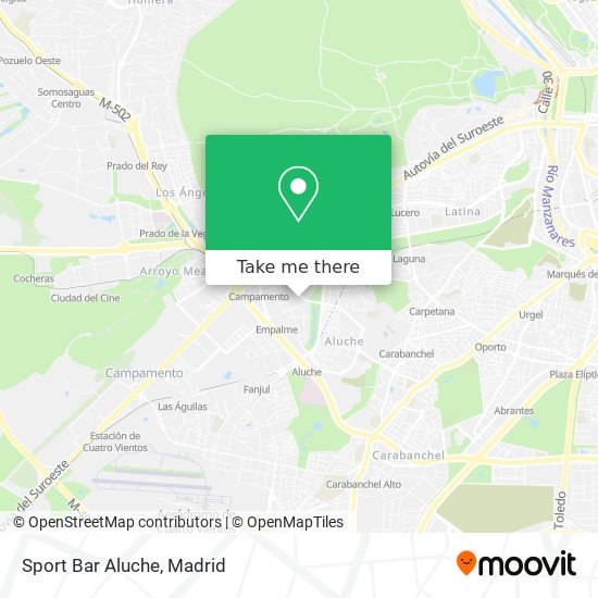 mapa Sport Bar Aluche