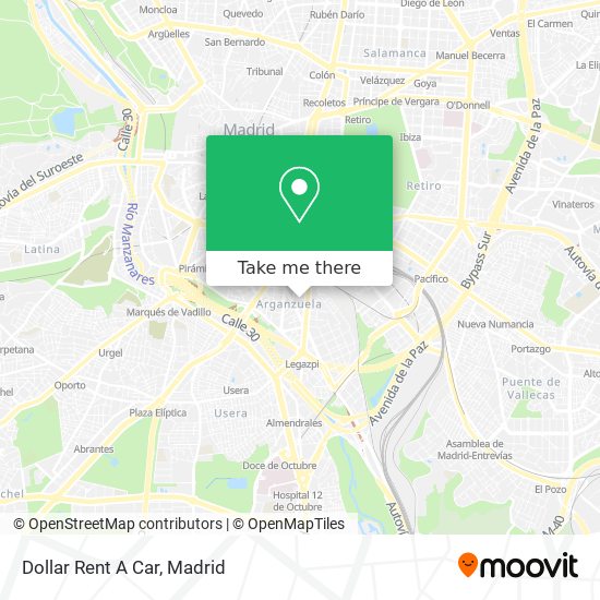 Dollar Rent A Car map