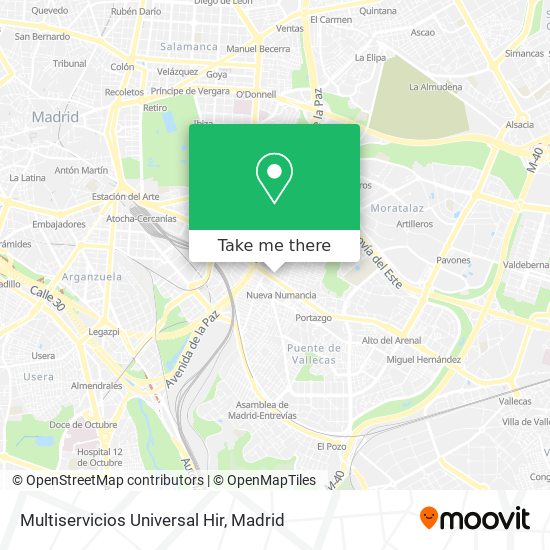 mapa Multiservicios Universal Hir