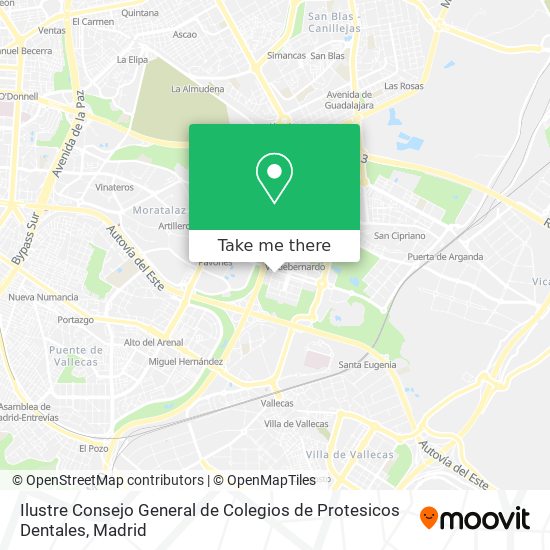 Ilustre Consejo General de Colegios de Protesicos Dentales map