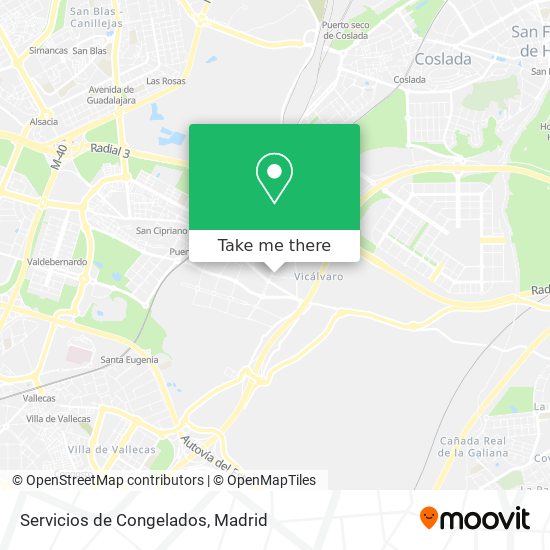 mapa Servicios de Congelados