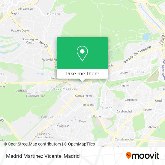 Madrid Martinez Vicente map