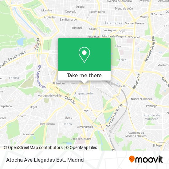 mapa Atocha Ave Llegadas Est.