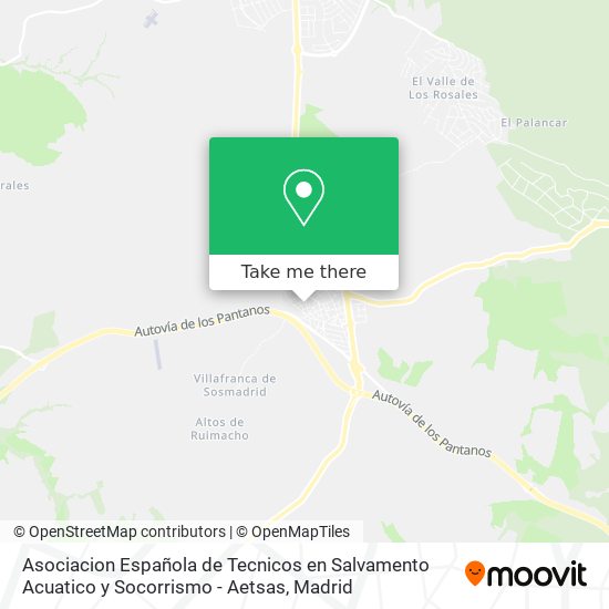 mapa Asociacion Española de Tecnicos en Salvamento Acuatico y Socorrismo - Aetsas