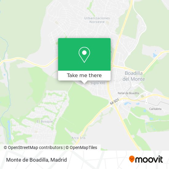 Monte de Boadilla map