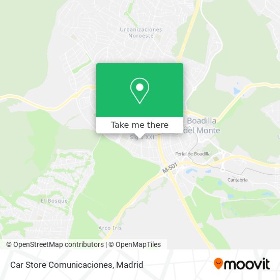 Car Store Comunicaciones map