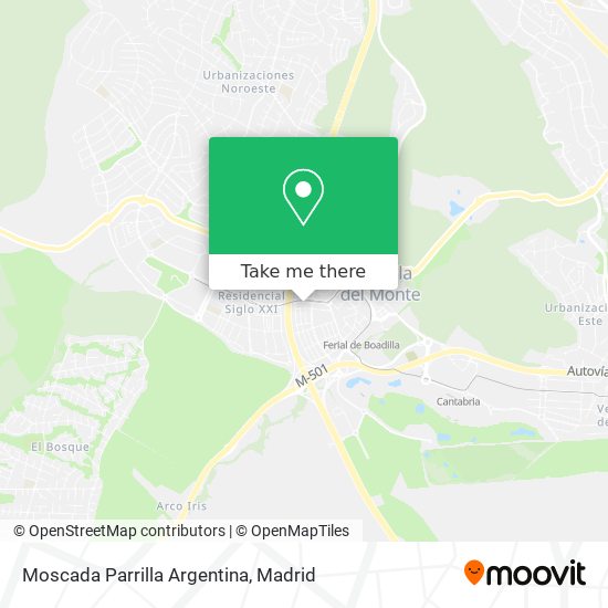 Moscada Parrilla Argentina map