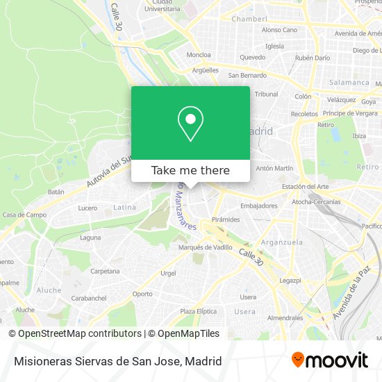 Misioneras Siervas de San Jose map