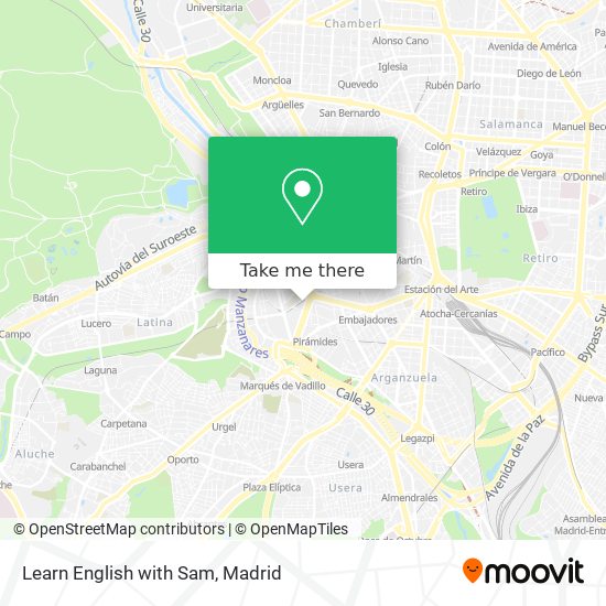 Learn English with Sam map