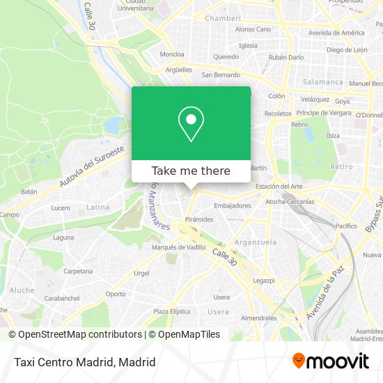 Taxi Centro Madrid map