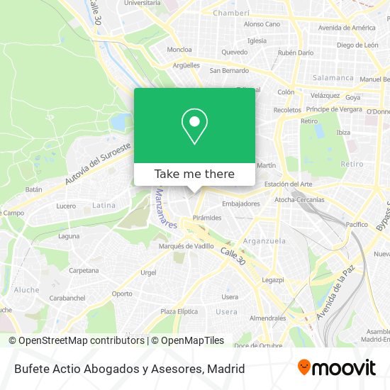 Bufete Actio Abogados y Asesores map