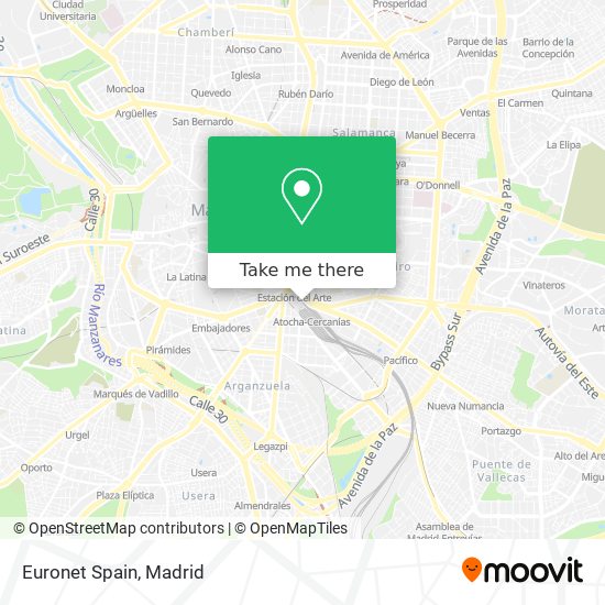 Euronet Spain map