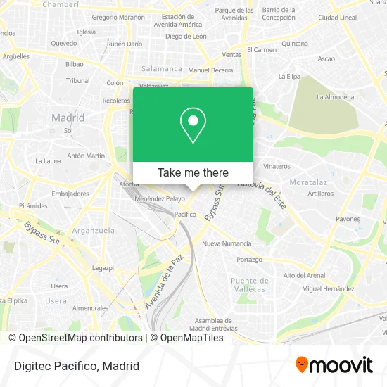 Digitec Pacífico map