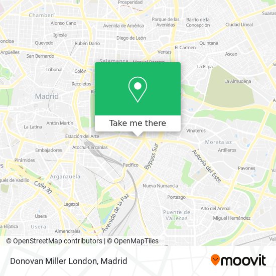 mapa Donovan Miller London