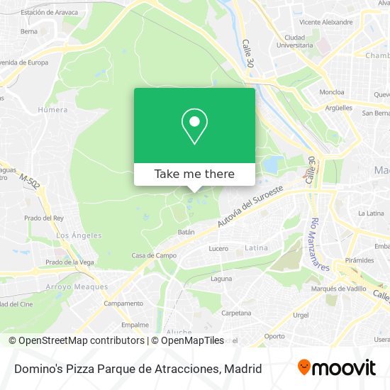 mapa Domino's Pizza Parque de Atracciones