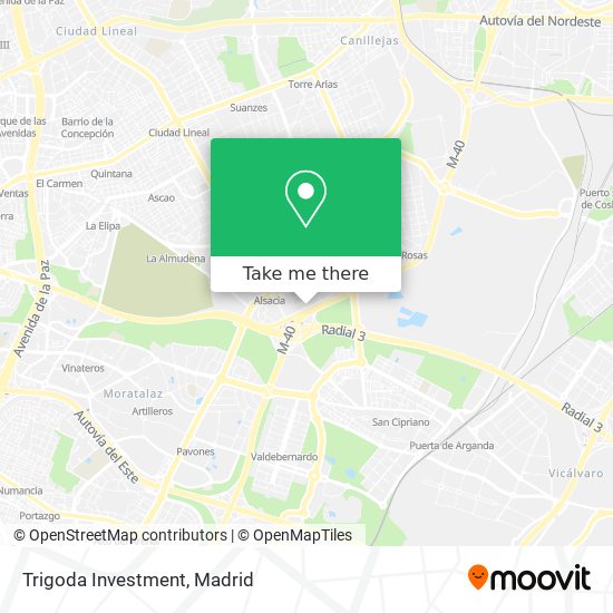 mapa Trigoda Investment