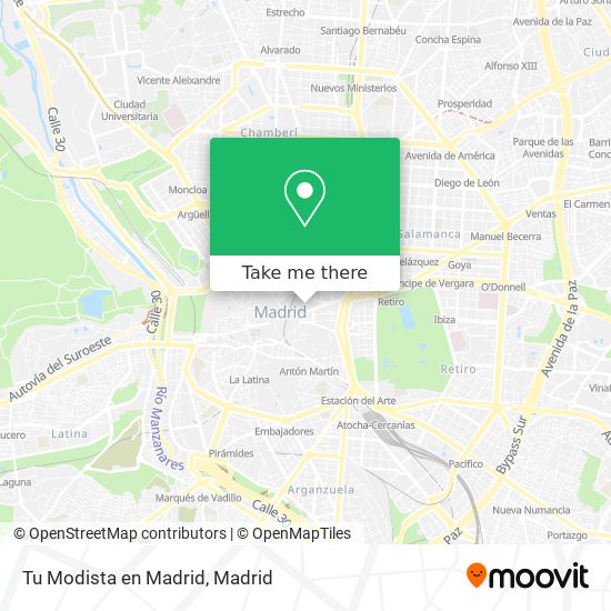 mapa Tu Modista en Madrid