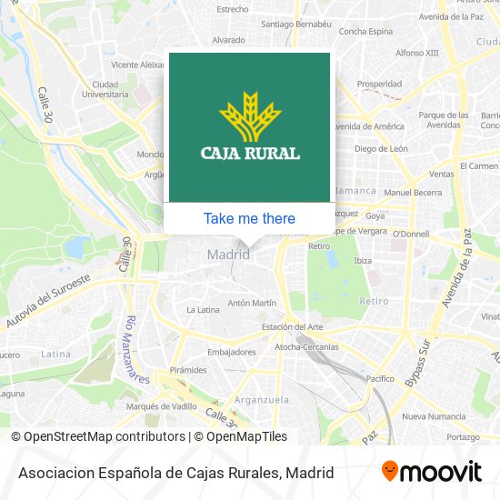 mapa Asociacion Española de Cajas Rurales