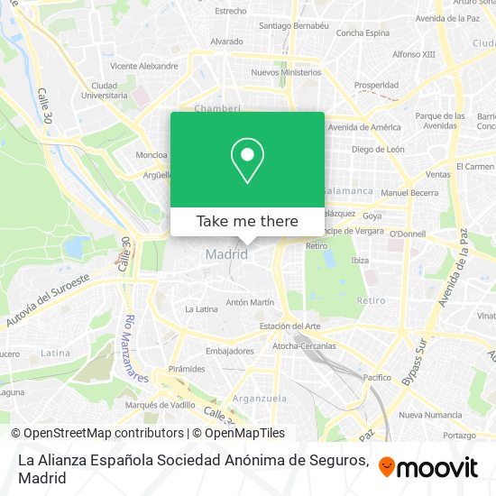 La Alianza Española Sociedad Anónima de Seguros map