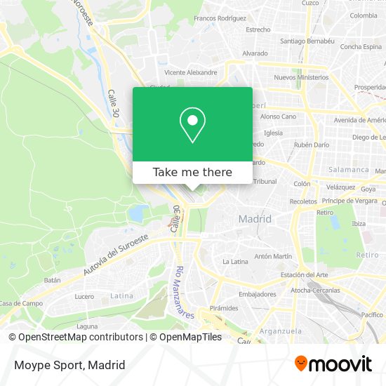 Moype Sport map