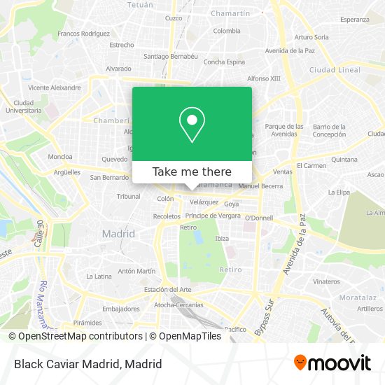 mapa Black Caviar Madrid