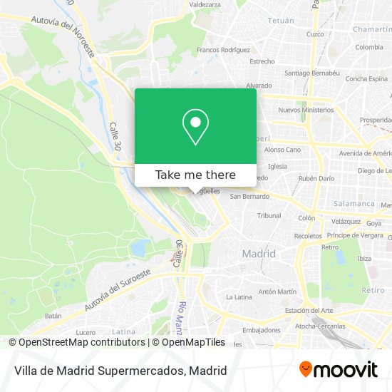 Villa de Madrid Supermercados map