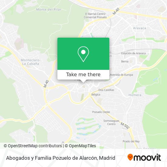 Abogados y Familia Pozuelo de Alarcón map