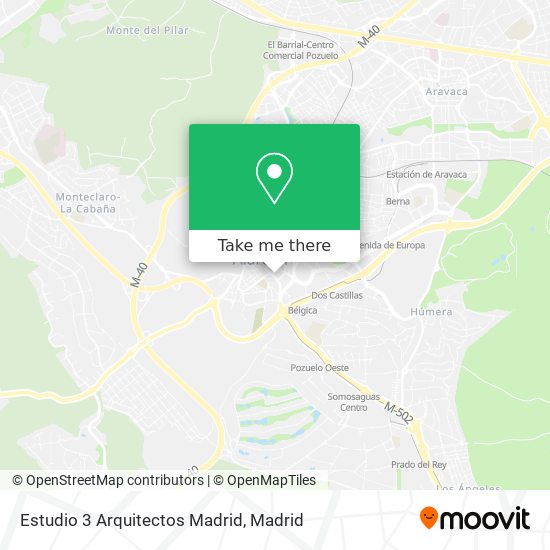 mapa Estudio 3 Arquitectos Madrid