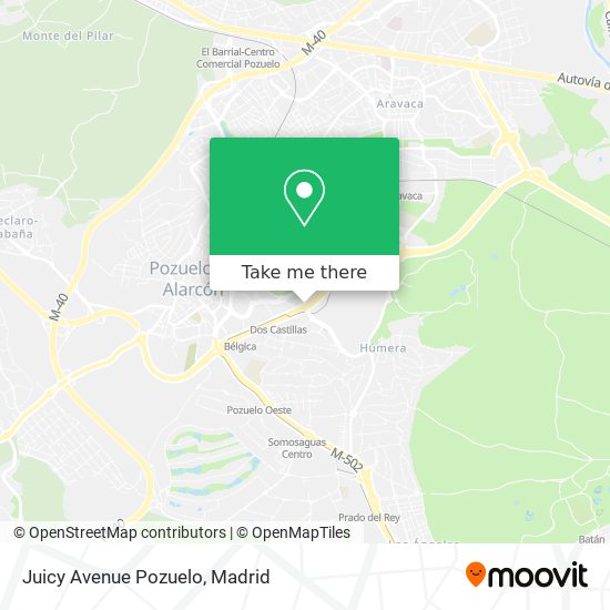 Juicy Avenue Pozuelo map