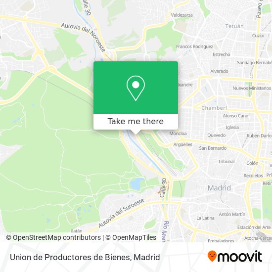 Union de Productores de Bienes map