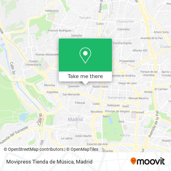 Movipress Tienda de Música map