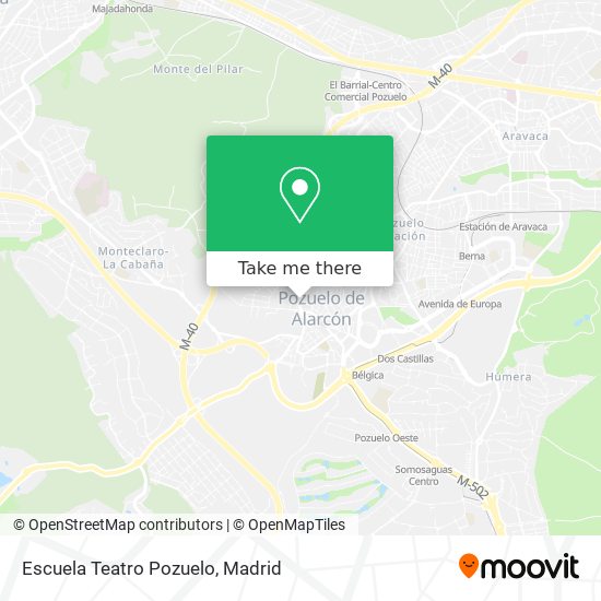 mapa Escuela Teatro Pozuelo