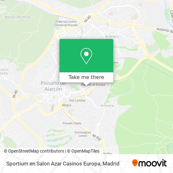 Sportium en Salon Azar Casinos Europa map