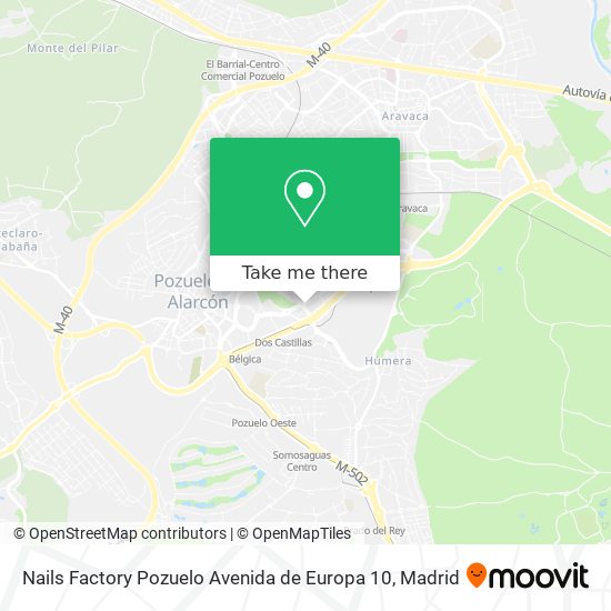 Nails Factory Pozuelo Avenida de Europa 10 map