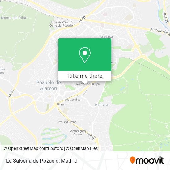 mapa La Salseria de Pozuelo