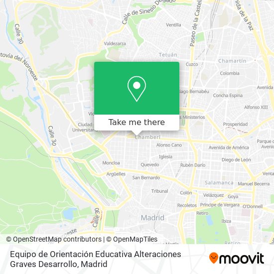 mapa Equipo de Orientación Educativa Alteraciones Graves Desarrollo