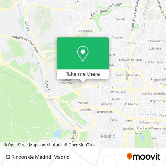 El Rincon de Madrid map