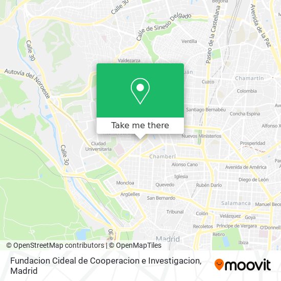 mapa Fundacion Cideal de Cooperacion e Investigacion