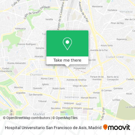 mapa Hospital Universitario San Francisco de Asís