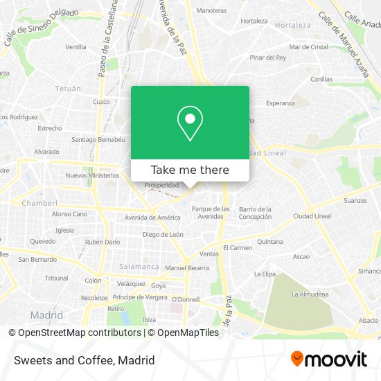 Sweets and Coffee map