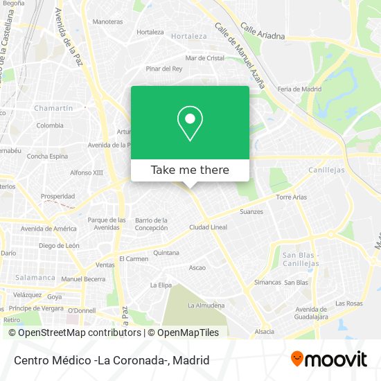 Centro Médico -La Coronada- map