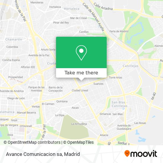 mapa Avance Comunicacion sa