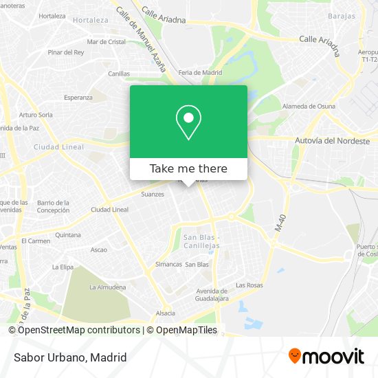 Sabor Urbano map