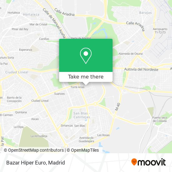 mapa Bazar Híper Euro