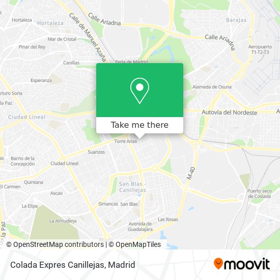 mapa Colada Expres Canillejas