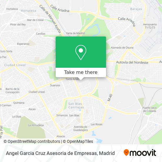 mapa Angel Garcia Cruz Asesoria de Empresas