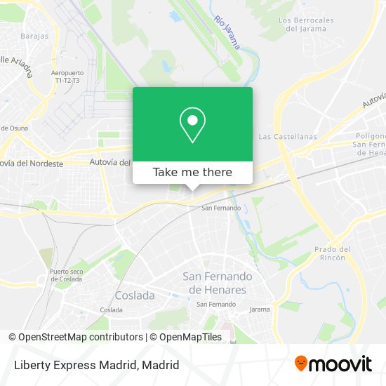 Liberty Express Madrid map