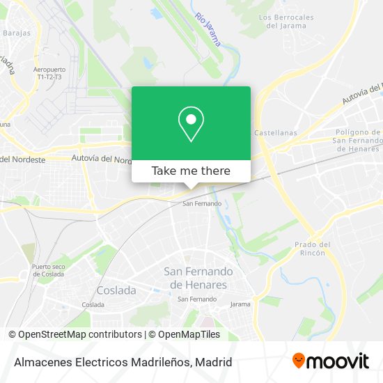 mapa Almacenes Electricos Madrileños