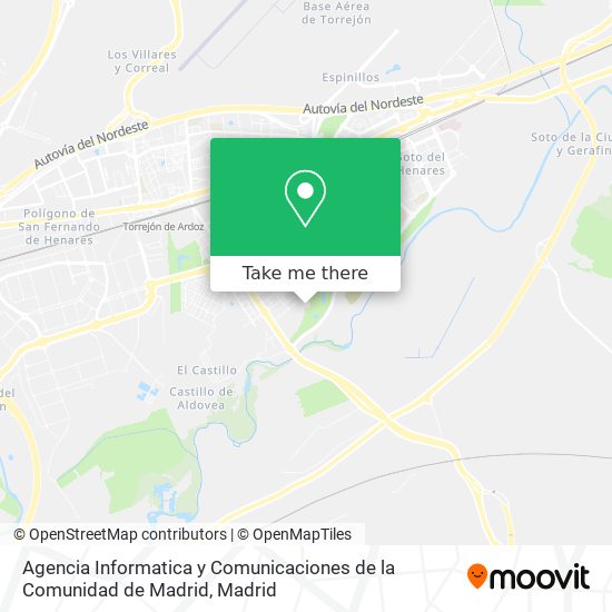 Agencia Informatica y Comunicaciones de la Comunidad de Madrid map