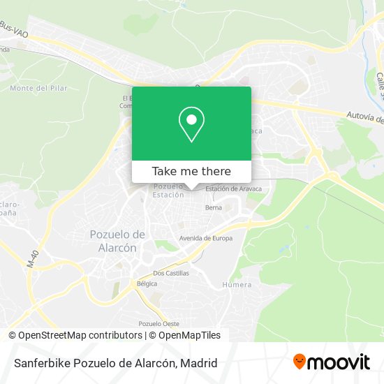 Sanferbike Pozuelo de Alarcón map
